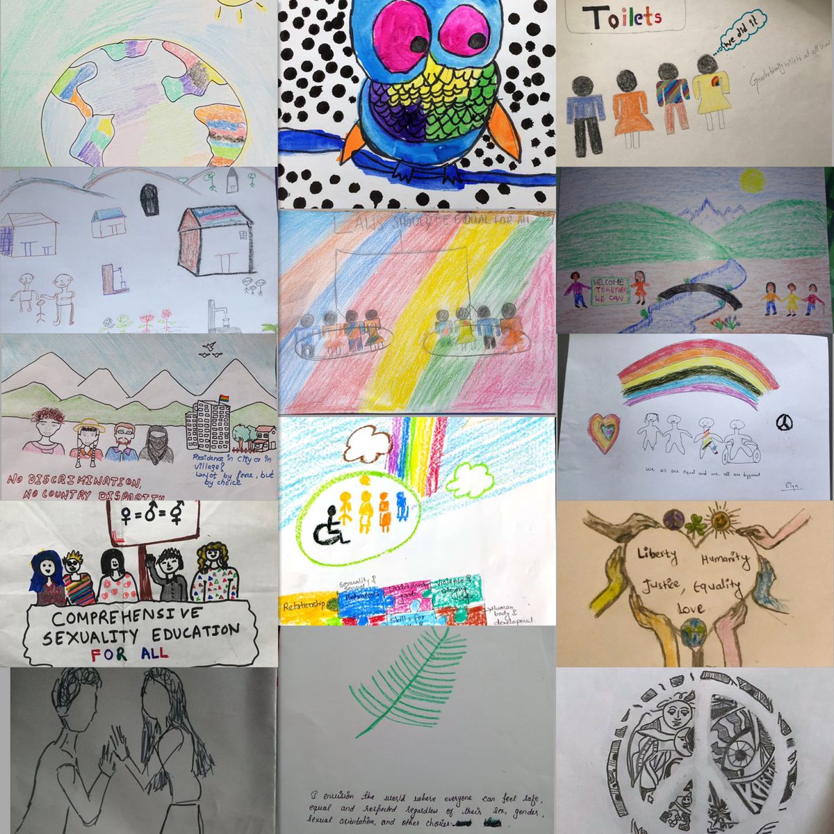 ARROW_Women's tweet photo. We wrapped up the #InterSEXionality training with #RHRN youth advocates from Nepal today by showcasing the 'dream murals' drawn by participants. These murals express what a world without discrimination looks like for most of them.

#SRHR4All https://t.co/Oapqb4lJhJ