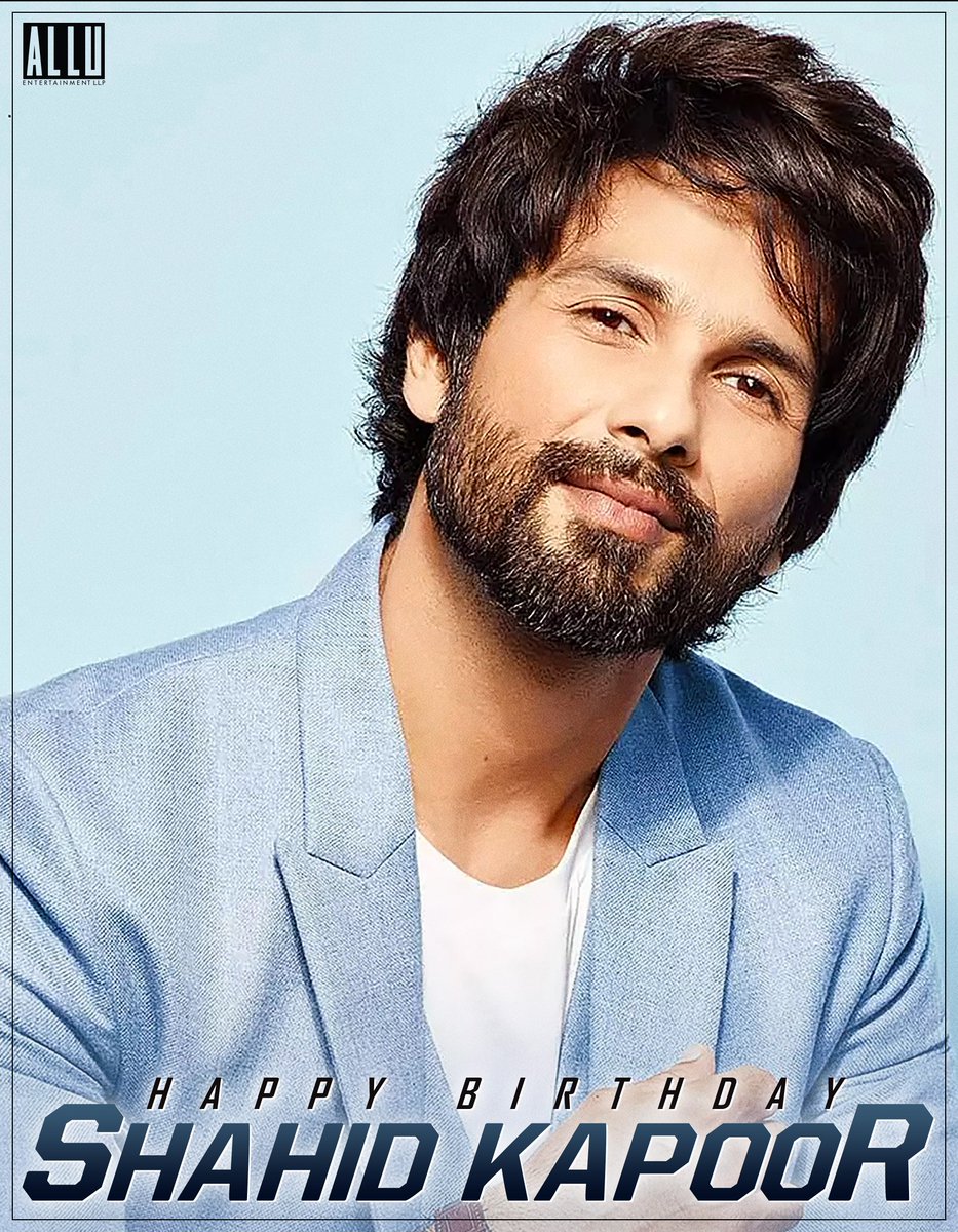 #AlluEntertainment wishes a very happy birthday to the incredibly talented actor @shahidkapoor ✨🥳

#Jersey 🏏
#HappyBirthdayShahidKapoor