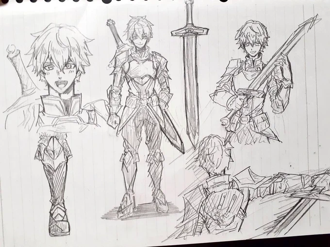 自習時間に練習で描いたゴミズ 