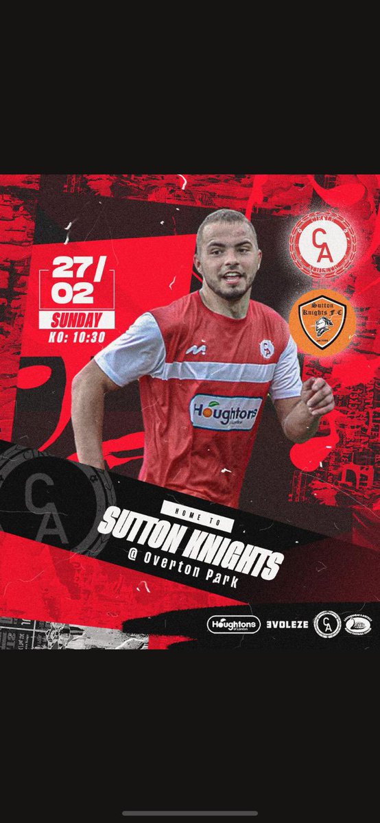 This week we face <a href="/SuttonKnights_/">Sutton Knights FC</a> in another Cup fixture. Sutton sit 2nd in the division above which again like in most of our cup runs makes us the ‘underdogs’ but we don’t mind that as we are up for the challenge to top our group table and progress further. ⭕️❤️🤍