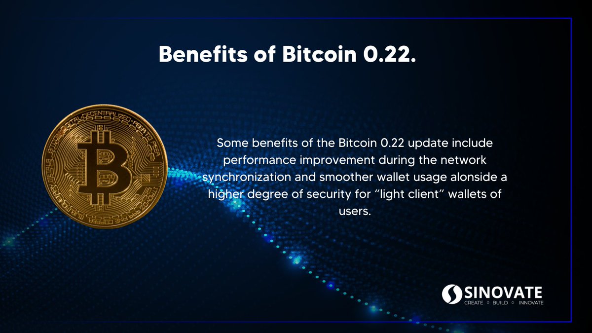 SinovateChain's tweet photo. Updating to #Bitcoin 0.22 brings a whole host of benefits to the network. 

Read some below ⬇️ 

#Betelgeuse #Growth #Update https://t.co/yhuxzMeEct