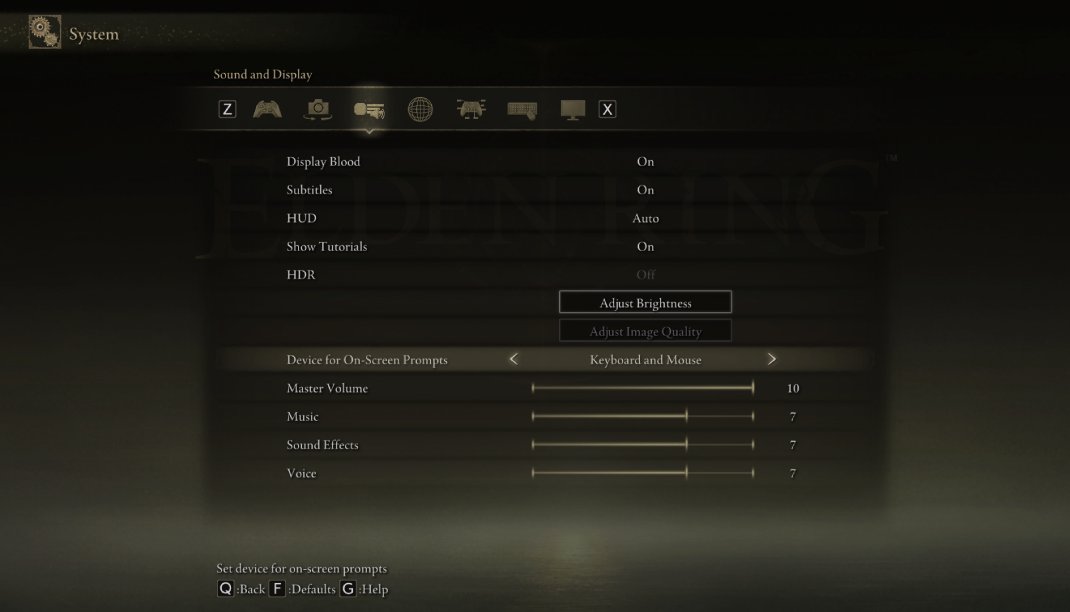 Traceless (@tracelesstv) on Twitter photo If you're playing <a href="/ELDENRING/">ELDEN RING</a> on PC with M&K, be sure to change the "on-screen prompts" so the game prompts keys rather than gamepad buttons.
Go to options > device for on-screen prompts and change to keyboard & mouse. #ELDENRING If you're playing <a href="/ELDENRING/">ELDEN RING</a> on PC with M&K, be sure to change the "on-screen prompts" so the game prompts keys rather than gamepad buttons.
Go to options > device for on-screen prompts and change to keyboard & mouse. #ELDENRING