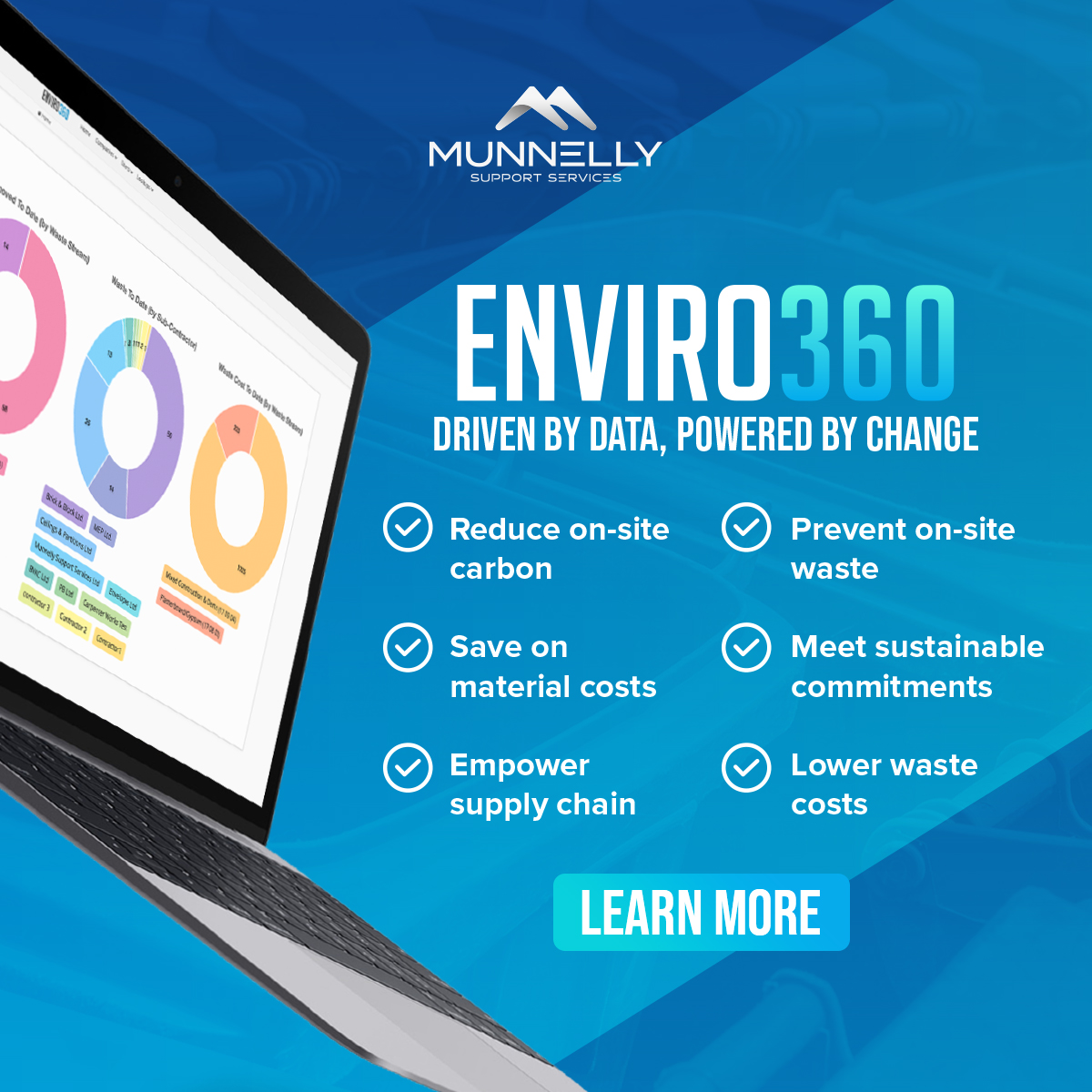 Our Enviro360 software enables you to monitor and manage waste production via real-time data, analytics and reporting. ♻🦺🌍🍃

To find out more about Enviro360, visit: bit.ly/32z42JN

#TeamMunnelly #Munnellys #MunnellySupportServices #Enviro360 #Sustainability #MGPLC