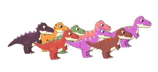 My current <a href="/tezosaurs/">Tezosaurs</a> herd. Love these #tezos #nft #crypto #Tez #tezosnft Only a total of 3000 of these unique randomly generated #dinasaurs will be minted. #NFTCollection