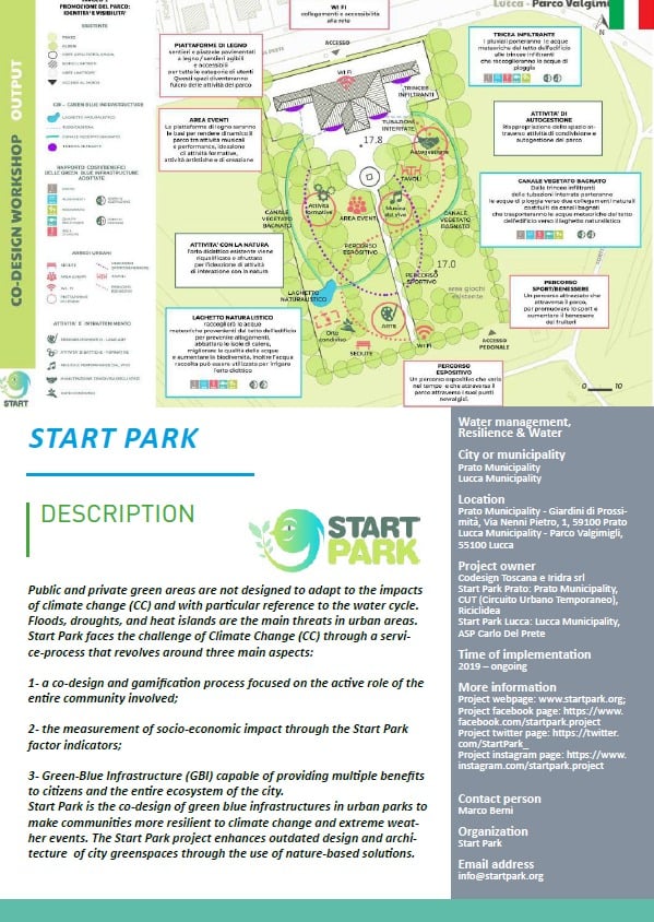 IRIDRA_firenze's tweet photo. @StartPark_, progetto ideato da #Iridra e @CodesignToscana, è tra le buone pratiche raccolte nel manuale  del progetto #NABI – Nature-Based Innovations for Urban Forest and Rainwater Management, a cura di @cospeonlus 
👉https://t.co/MCHDnPp052 https://t.co/OvTbCbsYRr