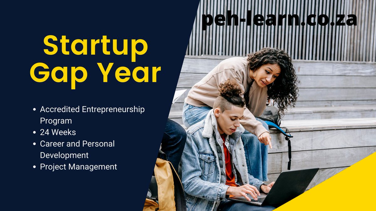 Just finished matric?
Take a STRUCTURED GAP YEAR Programme in 2022

Design your career blueprint aligned to your entrepreneurial aspirations.

JOIN US AT OUR VIRTUAL OPEN DAY

Sign Up Here:  forms.gle/Hm2WtdPF2aMbum…

peh-learn.co.za