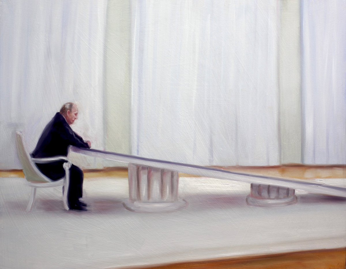 ” Facade of Power ”, 2022, oil on board, 40 x 50 cm. #UkraineWar #putin #oilpaintings #art #painter #peace #Ukraina