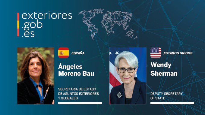 Ángeles Moreno Bau on Twitter: "In complete accordance with my 🇺🇸  colleague, @DeputySecState Wendy Sherman, after our call today regarding  the Russian aggression in #Ukraine, our solidarity and support for its  sovereignty
