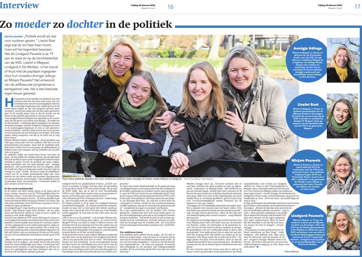 Trots op mijn dochter van 19 die zich wil inzetten voor #Meppel.