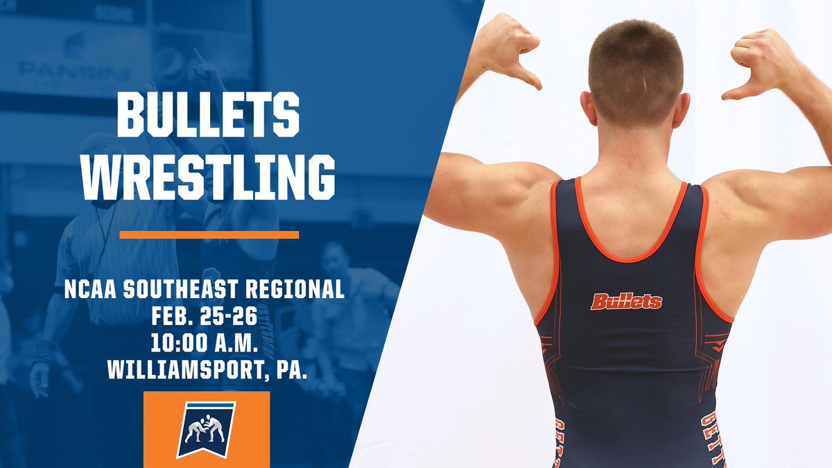 gburgbullets's tweet image. 🔥MATCH DAY🔥
@GburgWrestling at NCAA Southeast Regional
📍 Williamsport, Pa. (Lycoming College)
⏰ 1⃣0⃣:0⃣0⃣
🖥️ bit.ly/3BQqN9u
📊 bit.ly/3InZ56q

Top 3⃣ finishers in each weight go to NATIONALS!
#GoBullets #BulletsWrestle #d3wrestle #CCWrestle