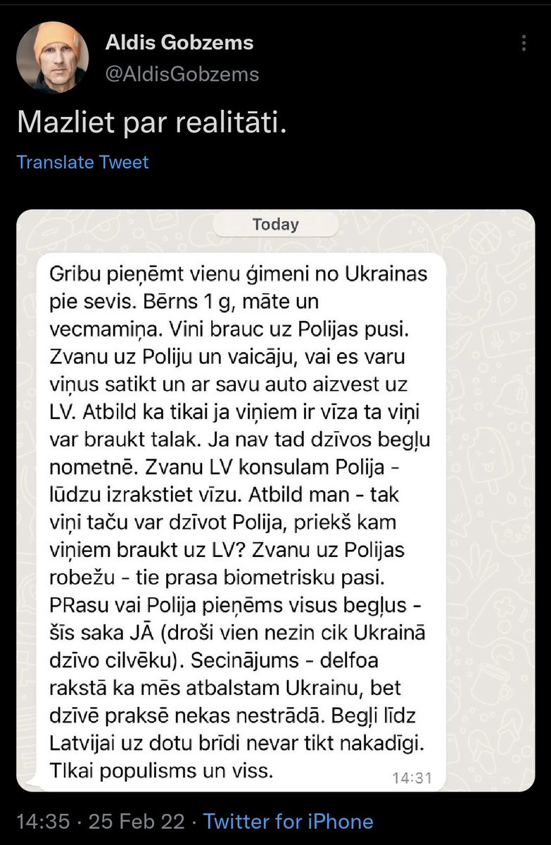 Politiķa izstrādājums darīs jebko, lai nomelnotu Latviju. Melos pat par tik elementāri pārbaudāmām lietām. Visi kā viens skrien pildīt Kremļa pundura pavēles 🤬 P.S. ja nu kāds nezina, ar Ukrainas pasi Latvijā var iebraukt bez vīzas jau kādus 5 gadus.