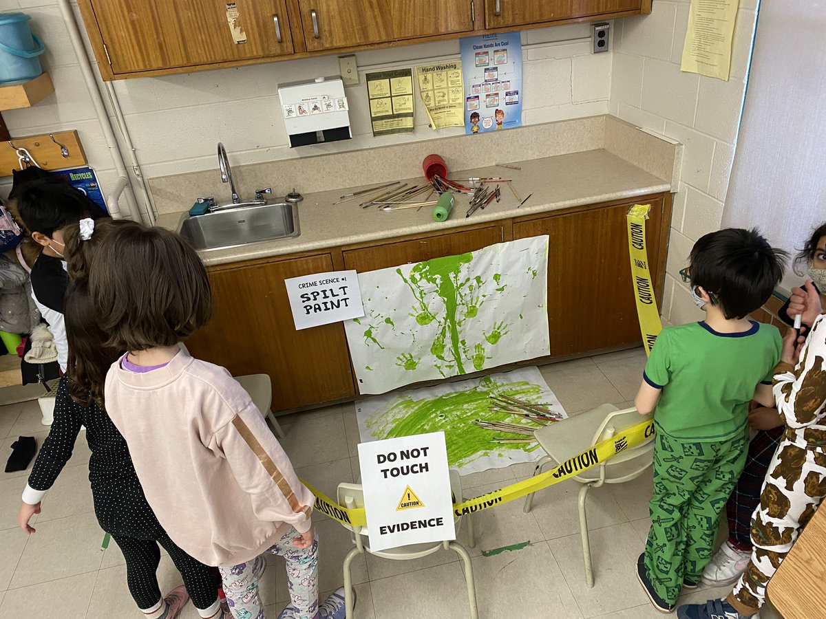 Ms_Marcoccia's tweet photo. Today the grade 1/2 students used their best detective skills to observe and infer the crimes committed in room 205 🕵️‍♀️ @TCDSB https://t.co/jju8mLgL8j