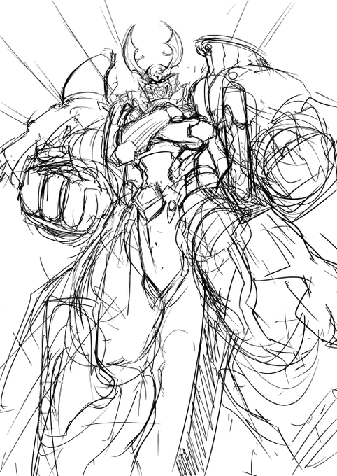 今スケブ2件頂いておりまして、その内の1件途中報告です!テーマは「合・身!!」 