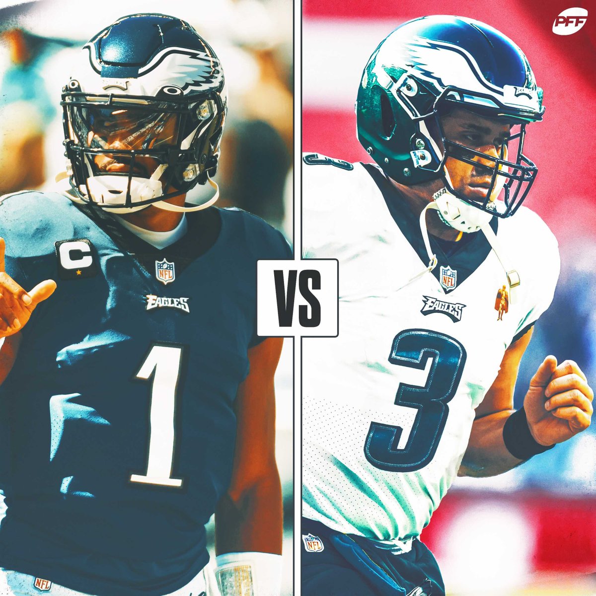 Make your pick for the Eagles starting quarterback next season ❤️ for Russell Wilson 🔁 for Jalen Hurts