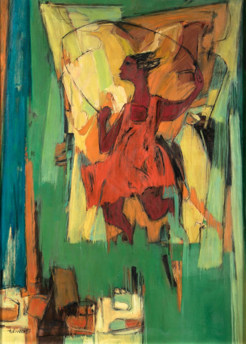 NewarkMuseumArt's tweet photo. For our final artist highlight we share 'Girl Skipping Rope’ by painter and muralist, #HaleWoodruff. What do you think of this scene? How does it make you feel? There are no right or wrong answers, give us your best guesses in the comments! https://t.co/gmSp9FsOsC
