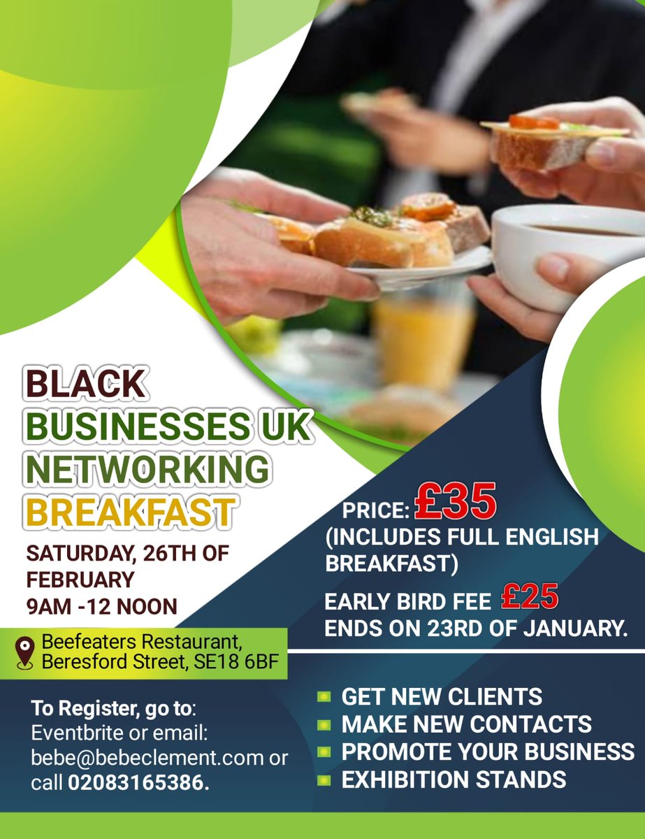 Make sure not to miss out on this #event!  (and the food too!) #bbuk #blackbusinesses