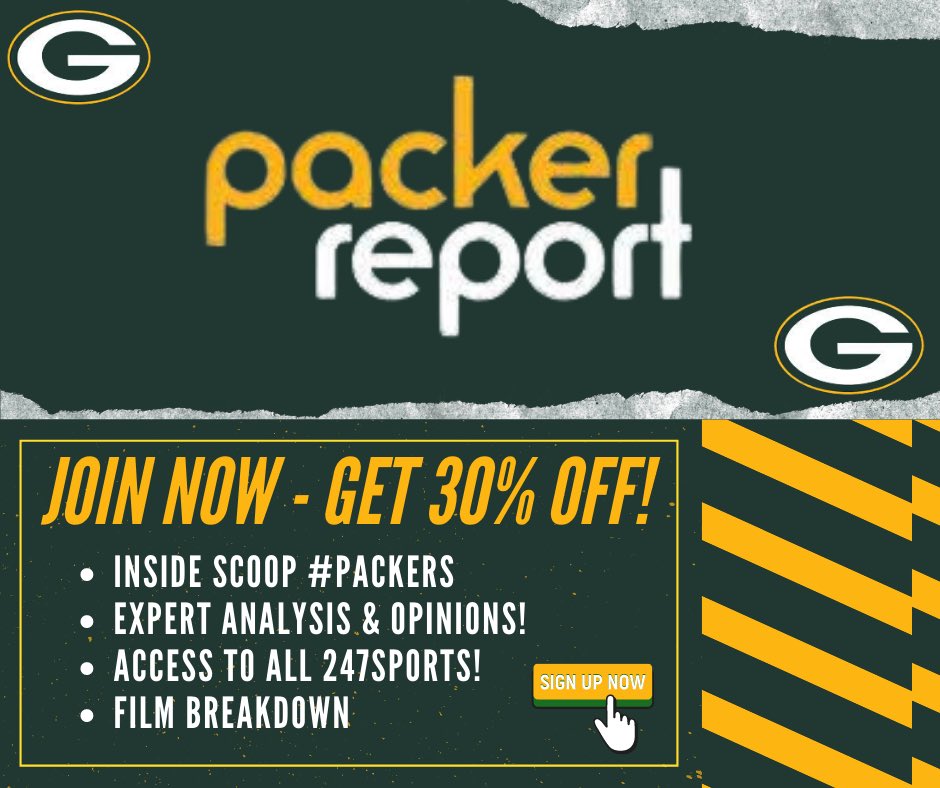 PackerReport66's tweet photo. A ton is happening in #Packerland & more is certainly on the horizon. Get the most complete #Packers content on the internet for 30% OFF! #GoPackGo
Sign-up today & join our VIP team! 🧀

No one covers the #Packers like us - All year round!
SIGN-UP 👉 https://t.co/xmTddLG4dO https://t.co/eze9OmPdP1