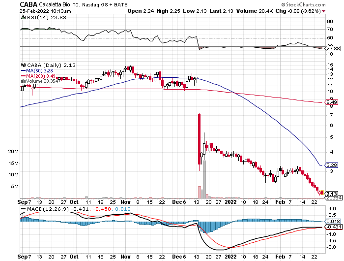 PENNYBUSTER1's tweet photo. $CABA
2.15
Potential Low Float Biotech Bottom Bouncer!
52 Week High 14.95
52 Week Low 2.09
28.3M Outstanding Shares
#Stocks #Smallcaps #Bounceplays #Biotechs https://t.co/JCtw5xfFWn