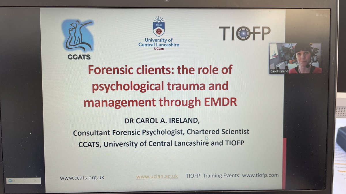 MSmithLincoln's tweet photo. No afternoon lull in the #DFPNations conference when Carol Ireland is covering EMDR forensic clients! Captivated! Great overview of the therapy and it’s utility in forensic work! https://t.co/XY7AE1KotE