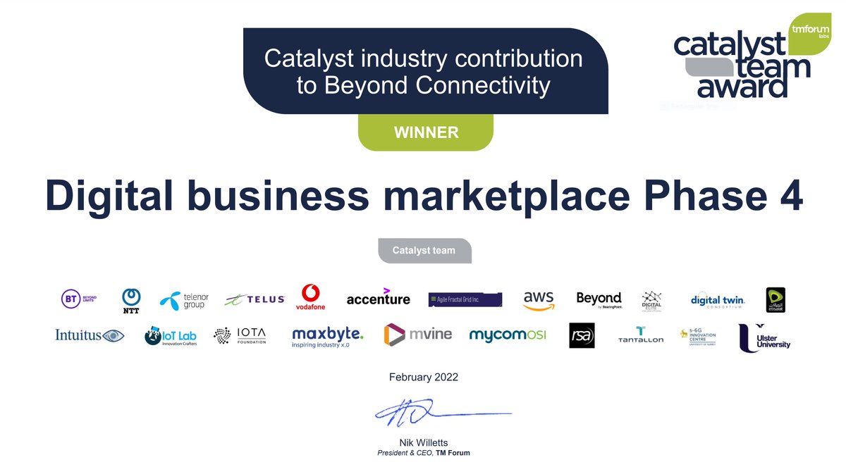 fjoshi's tweet photo. “The concept of ecosystem orchestration and digital marketplaces has gone from a niche idea to a key requirement for companies to grow revenue,” says Beyond Now. I tend to agree. Which is why I was pleased to have our company @Mvine participate in TM Forum Catalyst #DBM4 project. https://t.co/S09gxL87Of