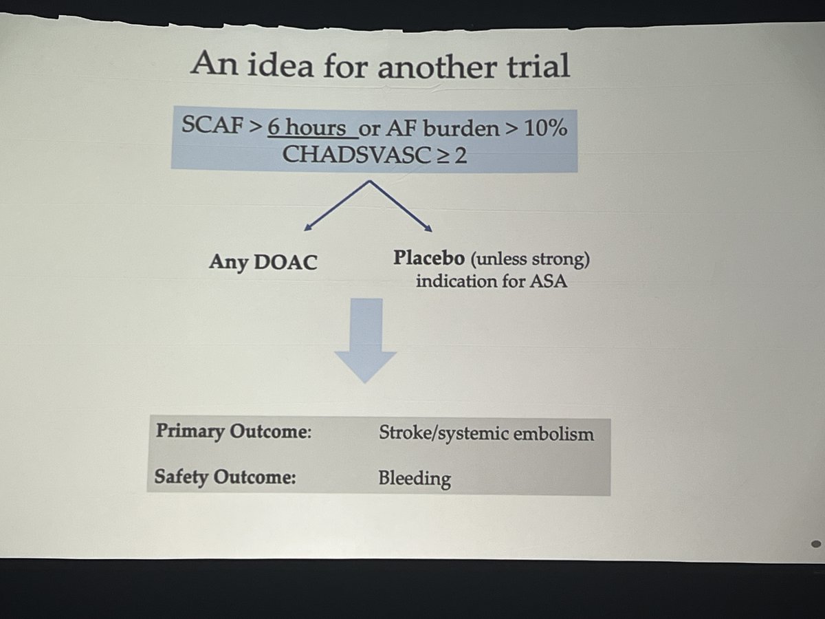 Edward J Schloss MD (@ejsmd) on Twitter photo .<a href="/drjohnm/">John Mandrola, MD</a> —
My picks for AF trials
✳️LAAO vs no therapy in high bleeding risk, LAAO vs. 1/2 dose DOAC in others
✳️Sham PVI ablation trial
✳️In older pts - AF ablation vs AVJ/conduction system pacing
✳️DOAC vs placebo in SCAF > 6hrs
#wafib2022 .<a href="/drjohnm/">John Mandrola, MD</a> —
My picks for AF trials
✳️LAAO vs no therapy in high bleeding risk, LAAO vs. 1/2 dose DOAC in others
✳️Sham PVI ablation trial
✳️In older pts - AF ablation vs AVJ/conduction system pacing
✳️DOAC vs placebo in SCAF > 6hrs
#wafib2022
