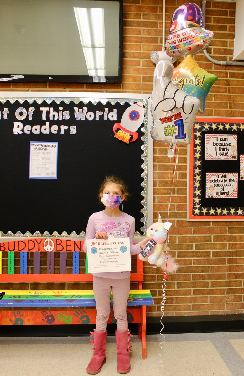 WeAreHTSD's tweet image. 📣 Congratulations to @HTSD_Sayen 1️⃣st grader Audrina Williams 🏆 🦁

Audrina is a Mercer County winner in the Nat&apos;l @NJPTA Reflections Primary Div. Dance Choreography category 
➡️ state level competition! 

@ScottRRocco @HTSDSecondary @VasilDiana @LauraGeltch 

#HTSD #HTSDPride