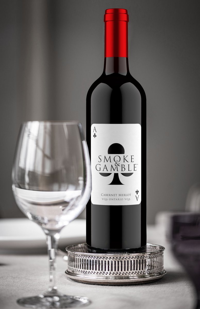 A red wine as bold as you...

Our Smoke&amp;Gamble Cabernet Merlot has a beautiful bouquet of black currant and cherry wrapped around notes of subtle oak ♣

Are you bold enough to try?

#smokeandgamble #boldred #cabernetmerlot