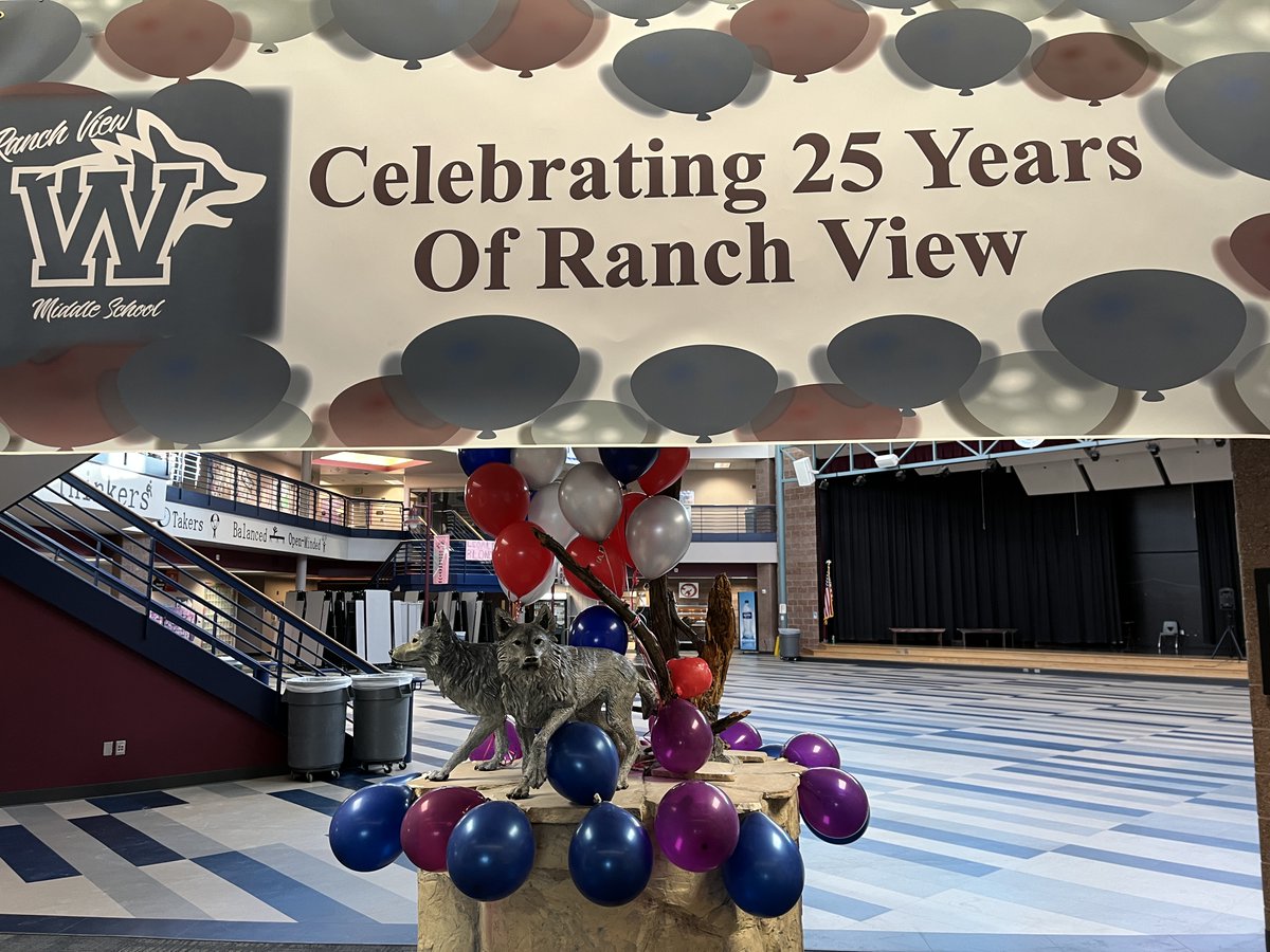RanchViewMS's tweet image. HAPPY 25th Ranch View! We turn 25 years old today!! Mr. Ardourel and Mr. Murrell have been here since day 1 and they had a few things to say to our students. @ErinKyllo @dcsdk12