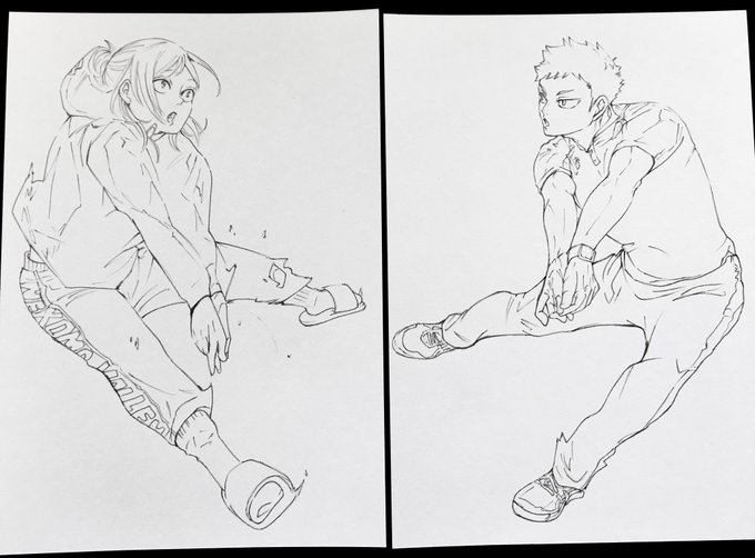 模写!描いてる途中〜
この後、薄くコピック塗ってから
シャーペンで陰影をつけていきます 