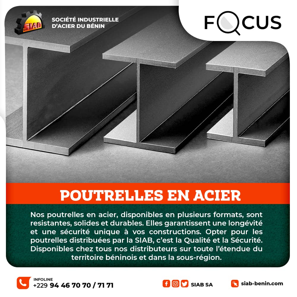 SIABBENI's tweet image. Nos poutrelles sont résistantes, solides et durables.

SIAB, TCHIGAN👌🏽

#SIAB #Poutrelles #Construction #Solidité #Durabilité