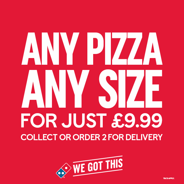 Students get the best deals! Pick up any pizza for just £9.99 when you use the code FEB22-99 online first!🍕😋 Order 2 for delivery! Visit our website tonight! T&amp;Cs apply. Limited Time Only. Min delivery spend applies.