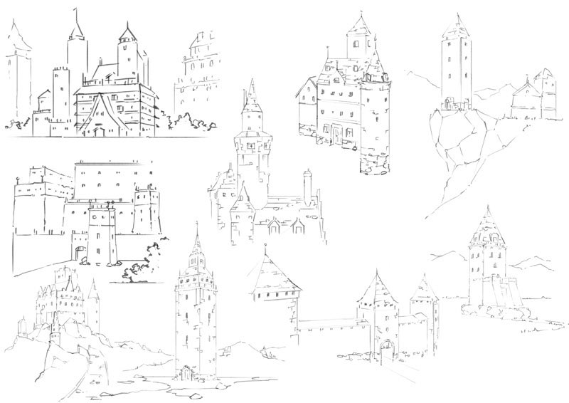 次に描く作品のイメージ出しも兼ねて永遠にお城や塔の落書きしてます🏰
#城 #イラスト 