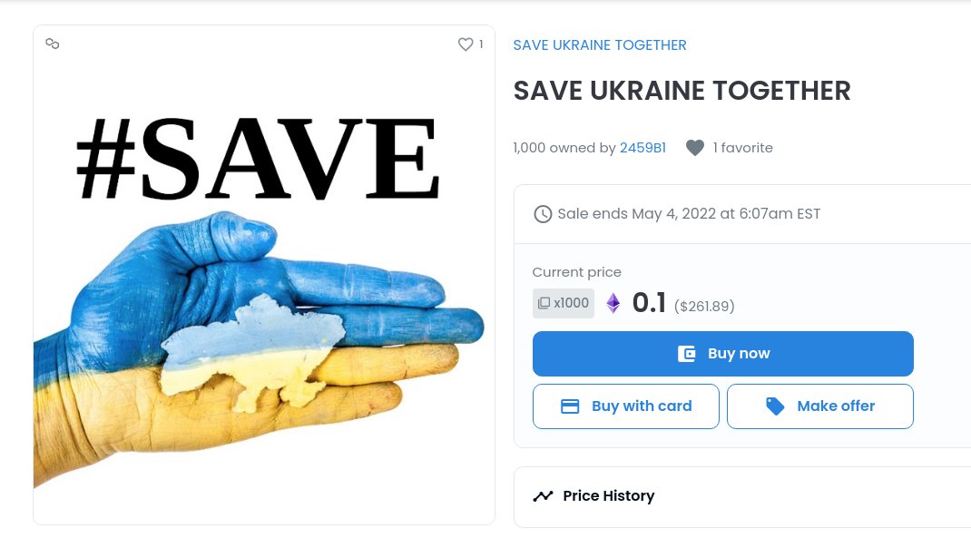 SAVE UKRAINE NFT tweet media