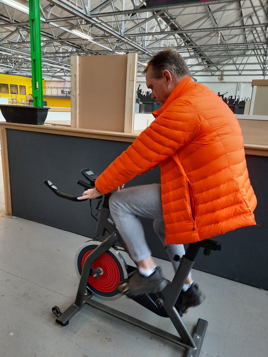 KibbleGroup's tweet photo. We have a second bike going at our Skills Academy too. We'll well on track to reach our 200km target for #PurpleFriday #PassTheTorchRelay https://t.co/RURo3dneRm