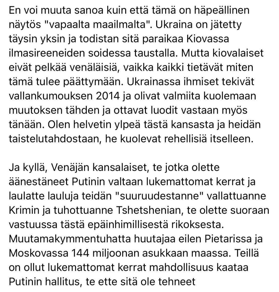 Veljeni päivitys Kiovasta 💔