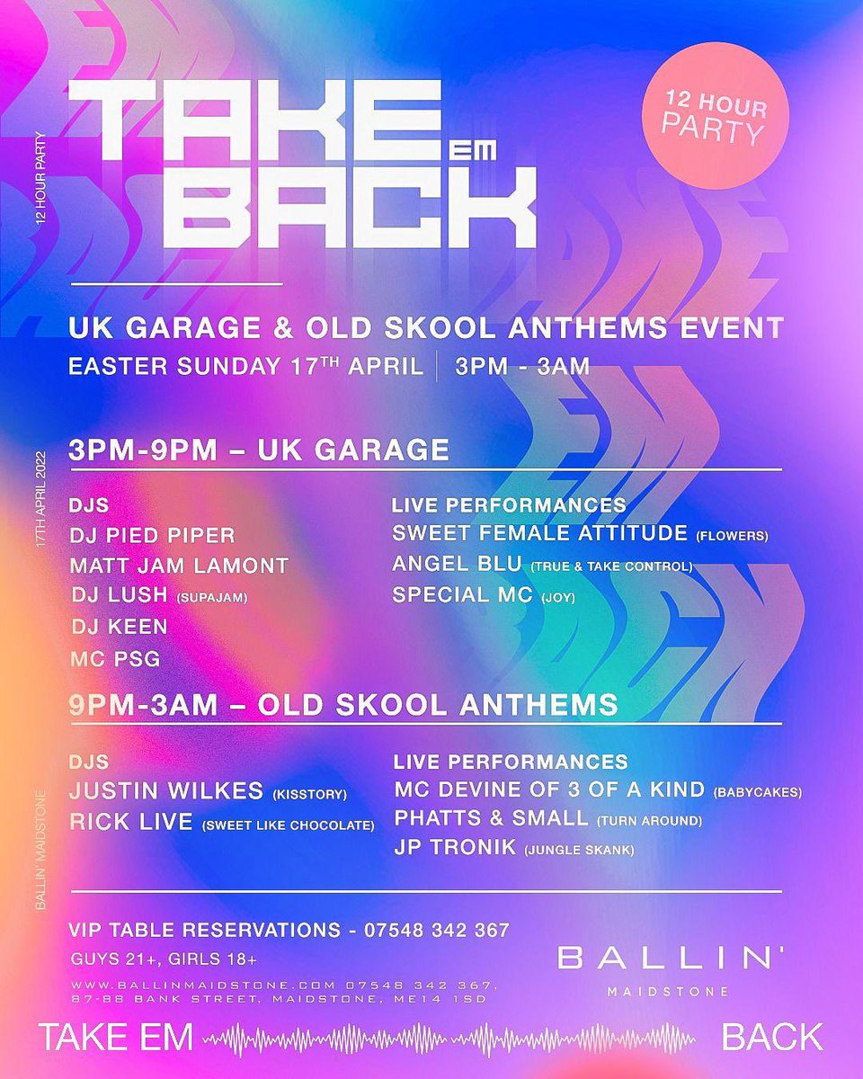 #Maidstone it’s been a while!
Back for an amazing gig at <a href="/BallinMaidstone/">BALLIN' Maidstone</a> on Easter Sunday with <a href="/iamRickLive/">Rick Live</a>