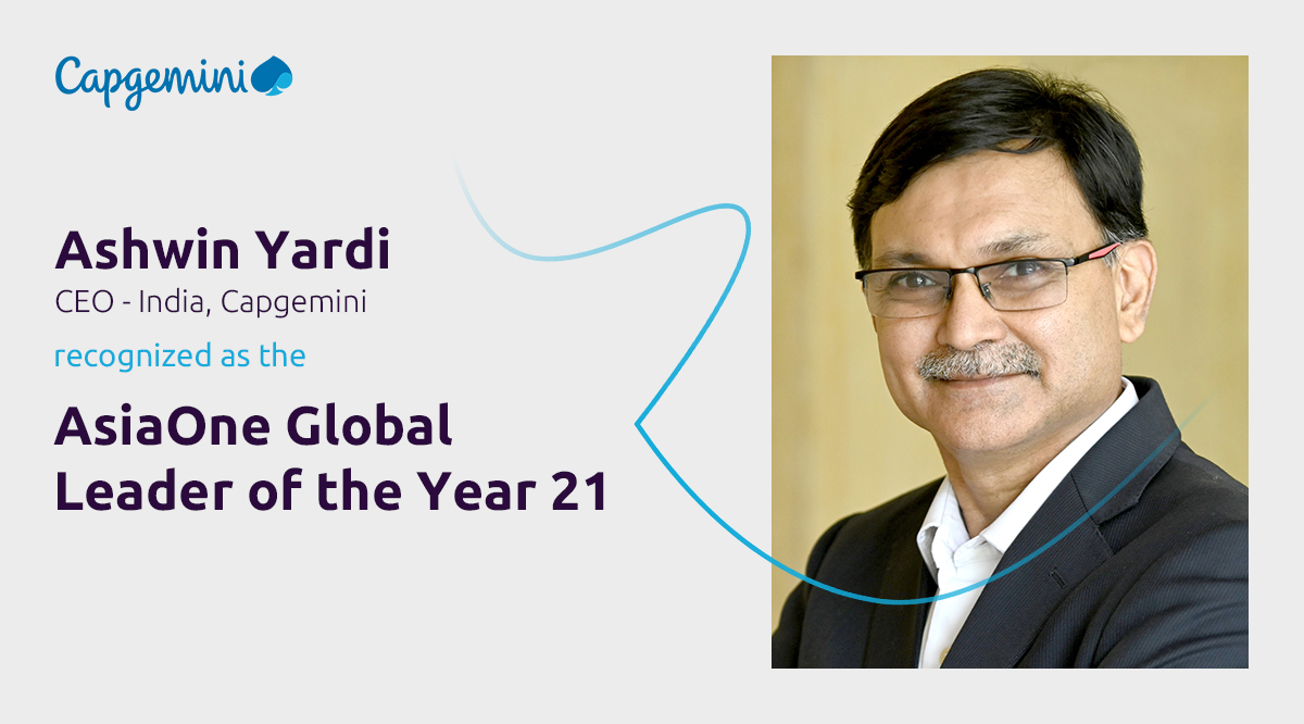 CapgeminiIndia's tweet photo. Heartiest congratulations to @AshwinYardi, CEO-India, Capgemini, on being felicitated as AsiaOne's Global Leader of the Year 21! The strength of your achievement is rooted in the depth of your passion. Thank you for being a leader who inspires generations. #GetTheFutureYouWant https://t.co/eMwTl8WbP3