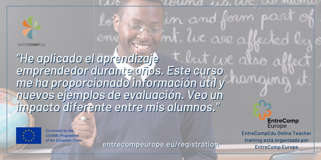 EntreCompEdu (@entrecompedu) on Twitter photo ¡Inscríbete ahora al Curso de <a href="/EntreCompEdu/">EntreCompEdu</a> Online Teacher Training! Tuvimos críticas positivas de los participantes de la edición del año pasado. ¿A qué esperas?
📆 Inicio 1 marzo
⏳ Estudia a tu ritmo
📝 bit.ly/34kY7J8
🏆 Certificado y credencial digital ¡Inscríbete ahora al Curso de <a href="/EntreCompEdu/">EntreCompEdu</a> Online Teacher Training! Tuvimos críticas positivas de los participantes de la edición del año pasado. ¿A qué esperas?
📆 Inicio 1 marzo
⏳ Estudia a tu ritmo
📝 bit.ly/34kY7J8
🏆 Certificado y credencial digital