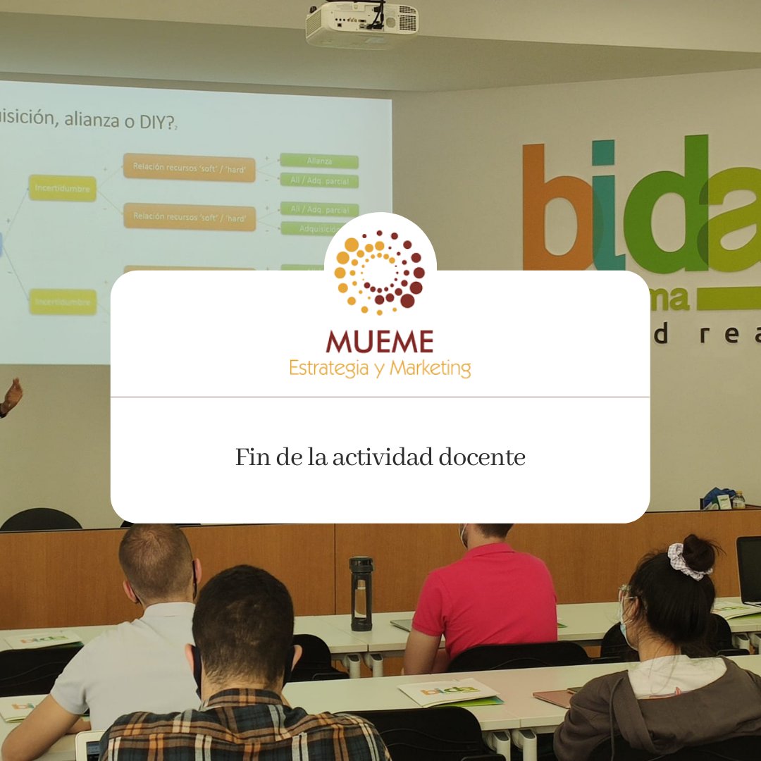 Ayer tuvimos el último seminario poniéndole fin a la actividad docente en el <a href="/mueme/">MUEME. Máster Estrategia y Marketing de la Empresa</a>. Ahora los alumnos comienzan las prácticas en empresas y los Trabajos de Fin de Máster ¡Mucho ánimo!
Muchas gracias a todos los que habéis hecho posible este curso 2021/2022
 #TFM #uclm #prácticas