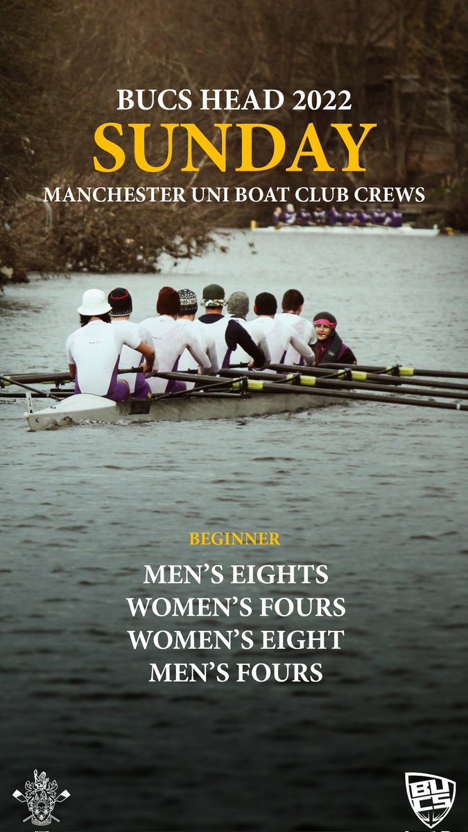 BUCS Head this weekend!
Full details and race times for MUBC may be found on the events page:
bucs.org.uk/events-page/bu…

Good Luck to all of our crews racing!