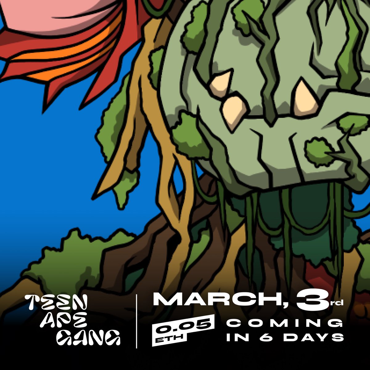 TeenApeGang's tweet image. They are coming!
Only 6 days to go 🔥🚀                        

6K tokens, each at .05 ETH. 

Daily giveaways
VIP spots on public sale

Come join us at discord and check it out discord.gg/797NW9MXV3