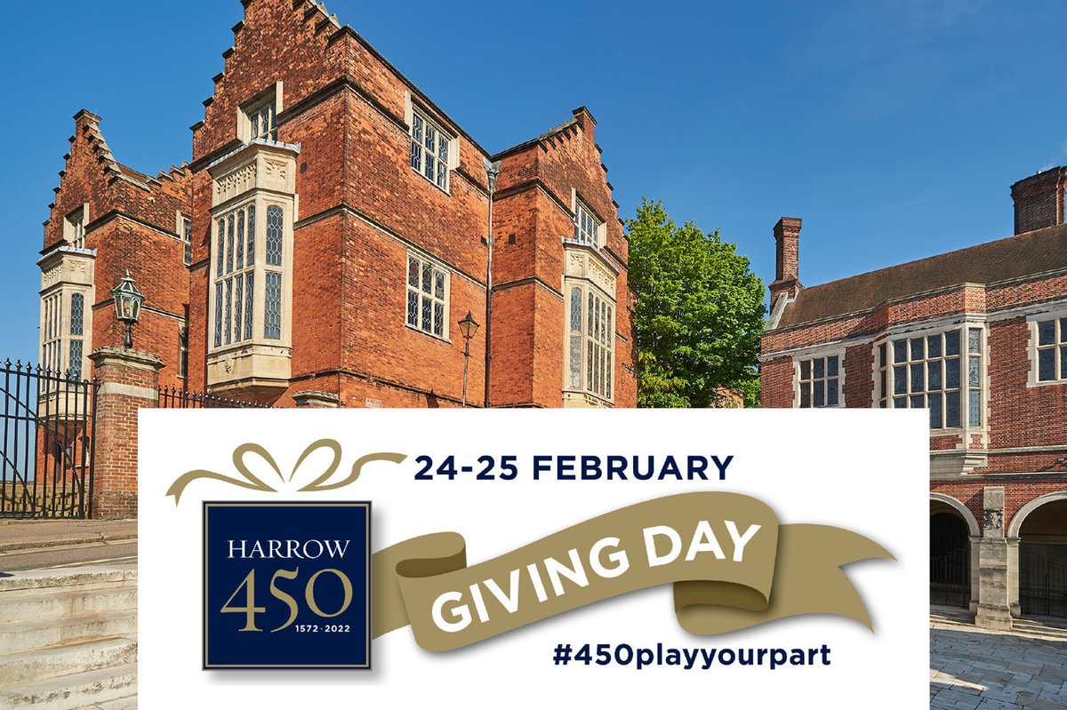 For all current parents and Old Harrovians - play your part! ⁦<a href="/harrowschool/">Harrow School</a>⁩ #harrow450 #450playyourpart