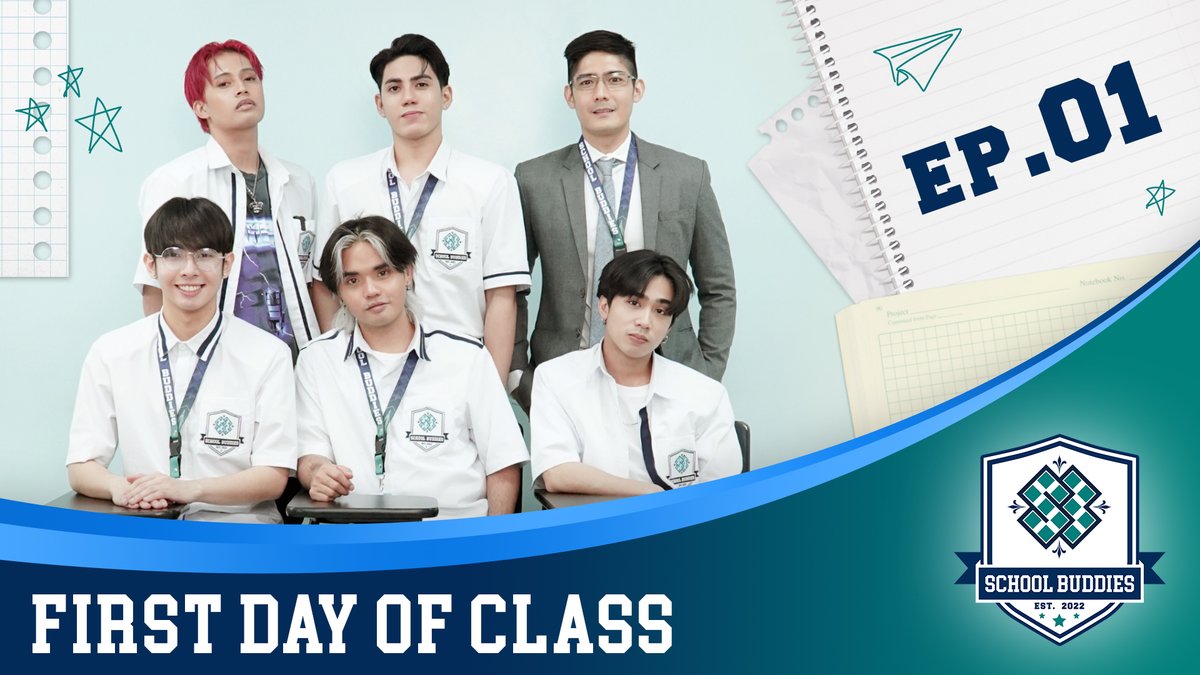SB19Official's tweet photo. 🎥 SB19 School Buddies

Episode 1: First Day of Class
<Premiere Date>
2022.02.26 (Sat) | 19:00 PHT
🏫

Set your reminders here:
🔗 https://t.co/1WMnWJBNiH

SB19 FIRST DAY OF CLASS
#SchoolBuddies_Ep1 #SchoolBuddies_RobiDomingo #SB19xRobiDomingo https://t.co/Dcr1VLm1AO