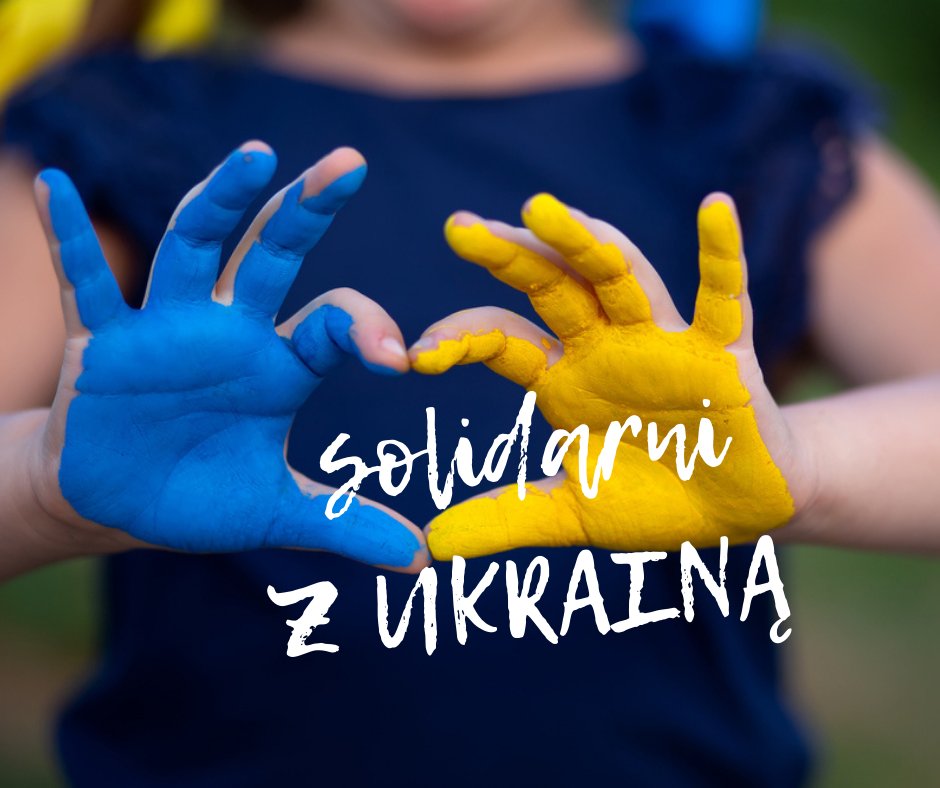 Przesyłamy wyrazy wsparcia naszym przyjaciołom z Ukrainy, którzy mierzą się dziś z bezprecedensową, zbrojną agresją ze strony Rosji.

Jesteście w naszych sercach i myślach.

Nie bądźmy obojętni, bądźmy #SOLIDARNIzUKRAINĄ #SOLIDARITYwithUKRAINE 🇺🇦🇵🇱