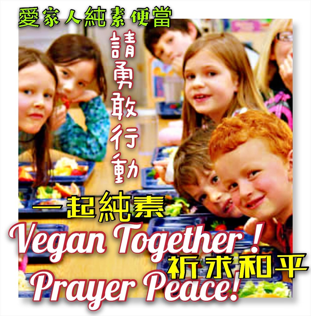 請勇敢行動，
一起保護世界！
#veganforpeace