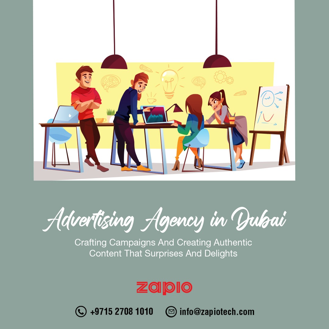 We're a Dubai-based creative agency with a team of excellent listeners and storytellers. Our team of strategists, designers, and creatives work together to make sure all of our material is smart, interesting, and useful. For further details, zapiotech.com/advertising-ag… #adagencydubai