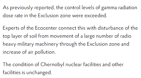 MundoEConflicto's tweet photo. ⚡ #AHORA | Agencia nuclear de Ucrania confirmó un leve aumento de radiación en el área de Chernobyl, debido a alteraciones en el suelo. https://t.co/z509iQufY6