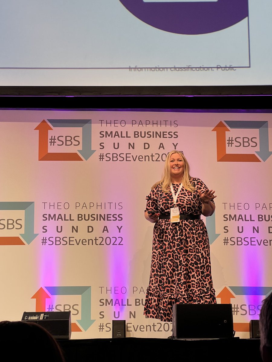 ⁦<a href="/MrsDLewis_NW/">Debbie Lewis @ NatWest</a>⁩ on stage now, talking about business mindset #sbsevent2022