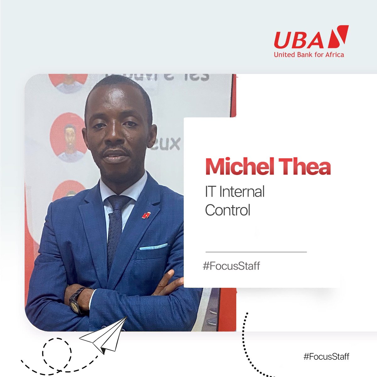 UBAGuinea's tweet photo. Aujourd’hui nous vous présentons Monsieur MICHEL THEA contôleur IT au sein de UBA Guinée.

Titulaire d’une maitrise en informatique, Mr THEA a plusieurs années d’experience dans ce domaine.

Il nous a rejoint le 15 Février 2022

Bienvenue dans la tribu

 #CallItATribe #FocusStaff https://t.co/P4bZk5hh0m