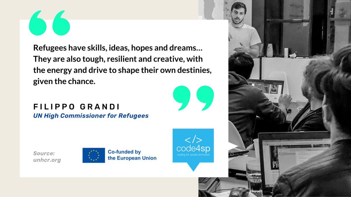 sochackacademy's tweet photo. In 2021, according to UNHCR, the number of global forced displaced people surpassed 84 million, originating a record number of refugees and asylum seekers worldwide.

#coding #erasmusplus #code4SP #integration #refugeecrisis #100DaysOfCode #WomenWhoCode #DEVCommunity https://t.co/CIpkiP8H3Q
